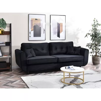 Schlafsofa LALESKA - schwarz / schwarz