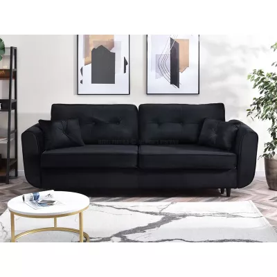 Schlafsofa LALESKA - schwarz / schwarz