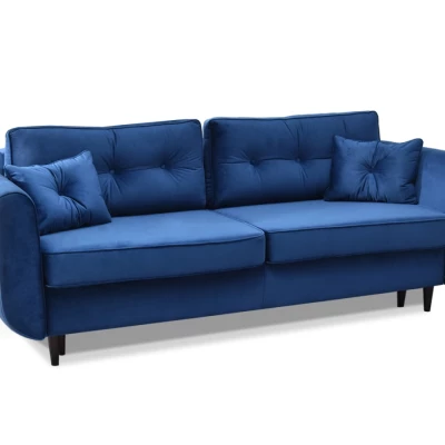 Schlafsofa LALESKA – dunkelblau/schwarz
