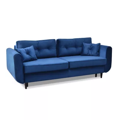 Schlafsofa LALESKA – dunkelblau/schwarz