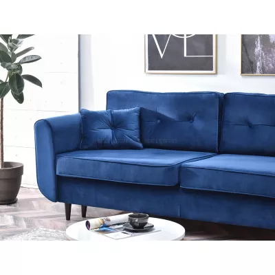 Schlafsofa LALESKA – dunkelblau/schwarz