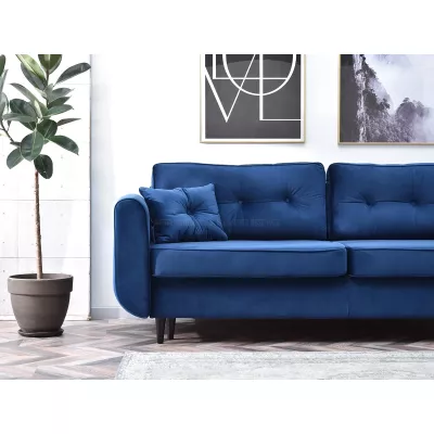Schlafsofa LALESKA – dunkelblau/schwarz