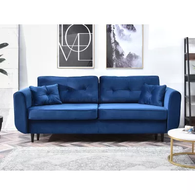 Schlafsofa LALESKA – dunkelblau/schwarz