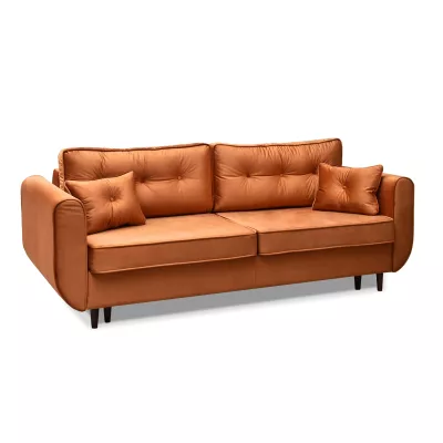 Schlafsofa LALESKA – Kupfer/Walnuss