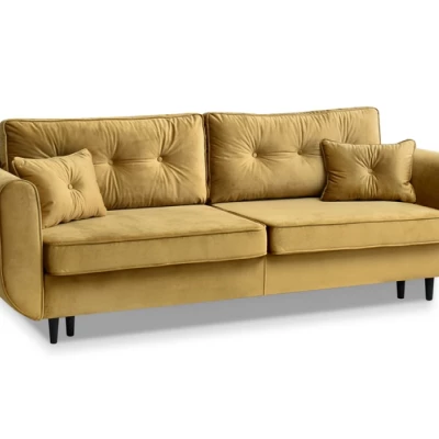 Schlafsofa LALESKA – Gold/Schwarz