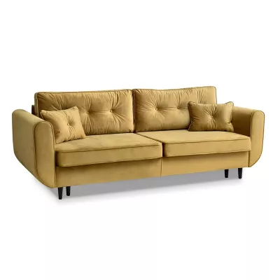 Schlafsofa LALESKA – Gold/Schwarz