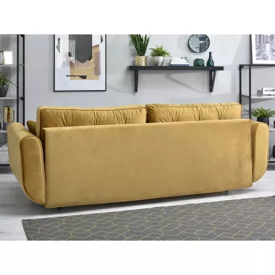 Schlafsofa LALESKA – Gold/Schwarz