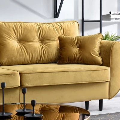 Schlafsofa LALESKA – Gold/Schwarz