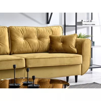 Schlafsofa LALESKA – Gold/Schwarz