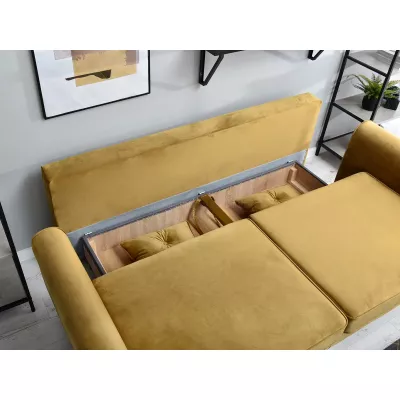 Schlafsofa LALESKA – Gold/Schwarz