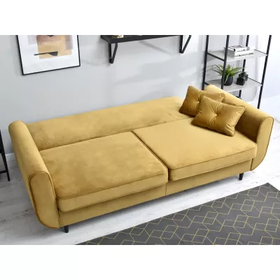 Schlafsofa LALESKA – Gold/Schwarz