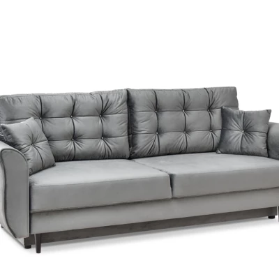 Sofa mit Stauraum PLAMEDI - grau/schwarz