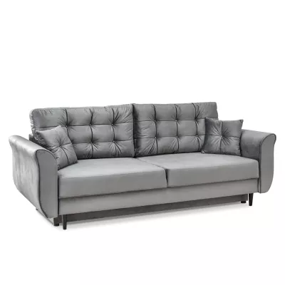 Sofa mit Stauraum PLAMEDI - grau/schwarz