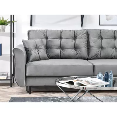 Sofa mit Stauraum PLAMEDI - grau/schwarz