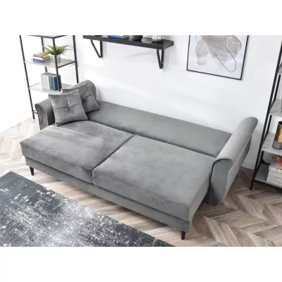 Sofa mit Stauraum PLAMEDI - grau/schwarz