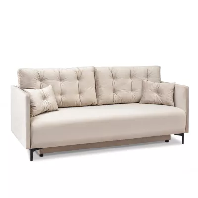 Sofa mit Stauraum NORGE - beige / schwarz