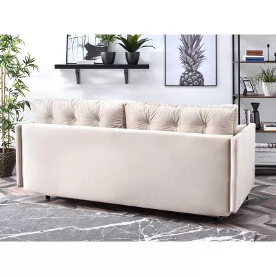 Sofa mit Stauraum NORGE - beige / schwarz