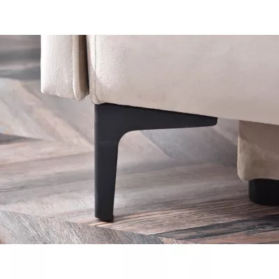 Sofa mit Stauraum NORGE - beige / schwarz
