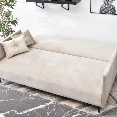 Sofa mit Stauraum NORGE - beige / schwarz