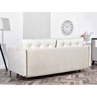 Sofa mit Stauraum NORGE – creme/schwarz