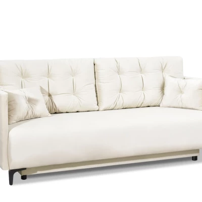Sofa mit Stauraum NORGE – creme/schwarz