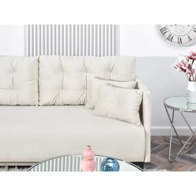 Sofa mit Stauraum NORGE – creme/schwarz
