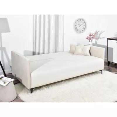 Sofa mit Stauraum NORGE – creme/schwarz