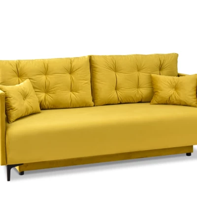 Sofa mit Stauraum NORGE - gelb/schwarz