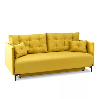 Sofa mit Stauraum NORGE - gelb/schwarz