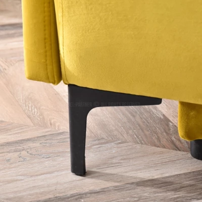 Sofa mit Stauraum NORGE - gelb/schwarz