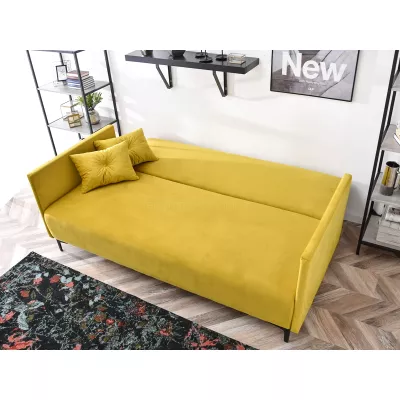 Sofa mit Stauraum NORGE - gelb/schwarz