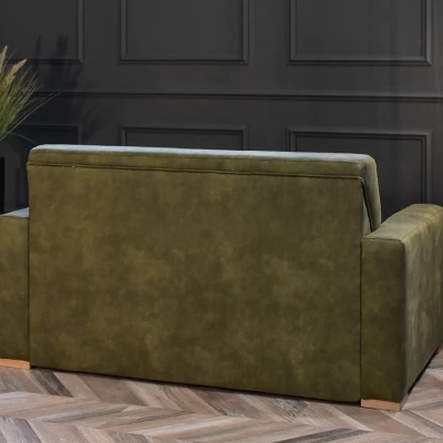 Sofa mit Stauraum CLARISA - grün / Buche