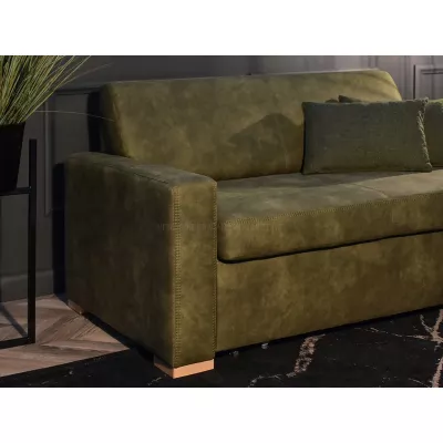 Sofa mit Stauraum CLARISA - grün / Buche