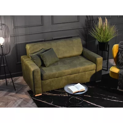 Sofa mit Stauraum CLARISA - grün / Buche
