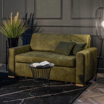 Sofa mit Stauraum CLARISA - grün / Buche