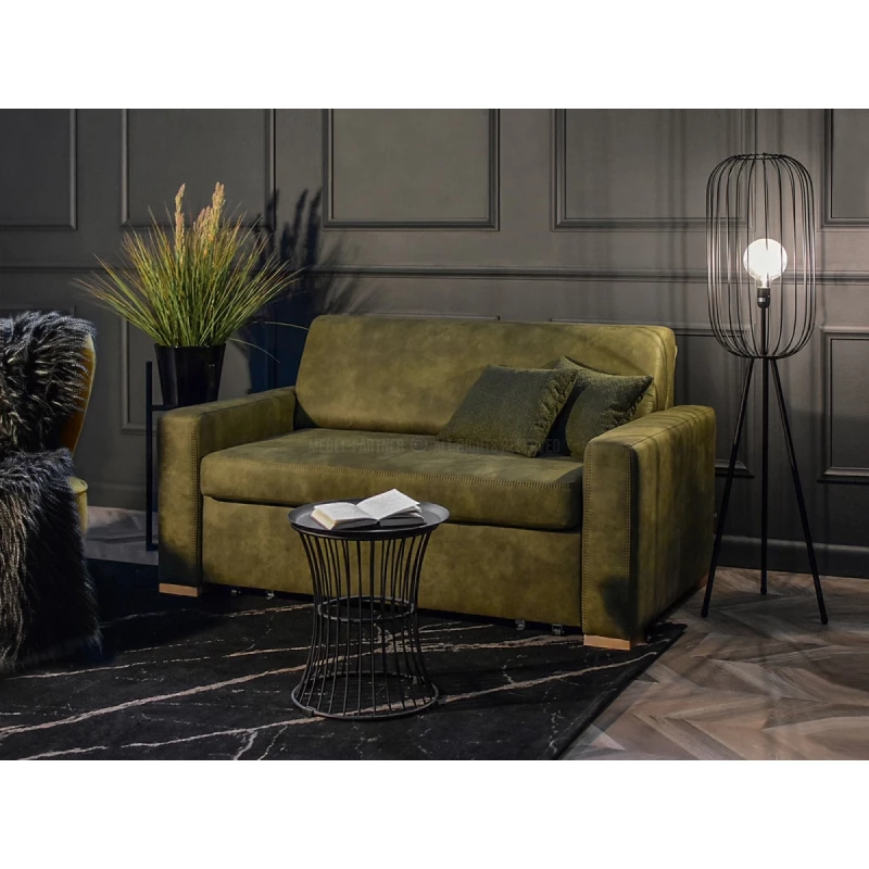 Sofa mit Stauraum CLARISA - grün / Buche