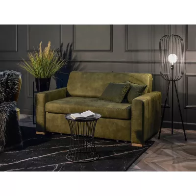 Sofa mit Stauraum CLARISA - grün / Buche