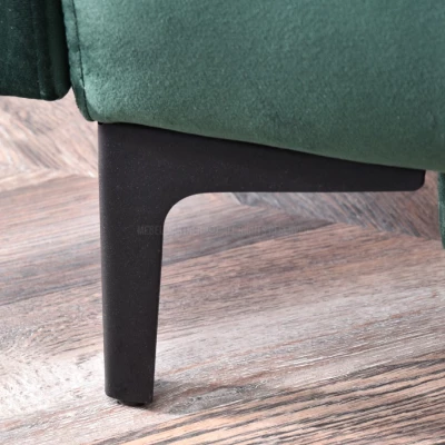 Sofa mit Stauraum NORGE – Flaschengrün/Schwarz