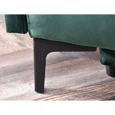 Sofa mit Stauraum NORGE – Flaschengrün/Schwarz