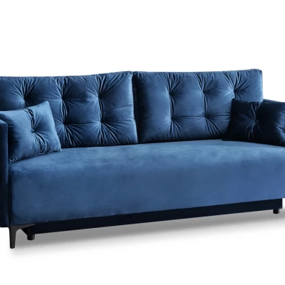 Sofa mit Stauraum NORGE – dunkelblau/schwarz