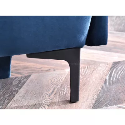 Sofa mit Stauraum NORGE – dunkelblau/schwarz