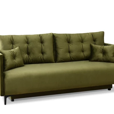 Sofa mit Stauraum NORGE - oliv/schwarz