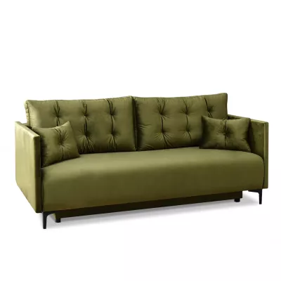 Sofa mit Stauraum NORGE - oliv/schwarz