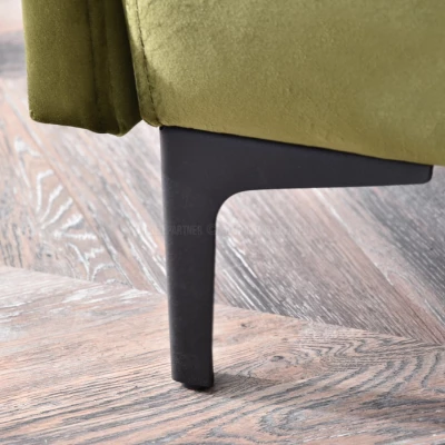 Sofa mit Stauraum NORGE - oliv/schwarz
