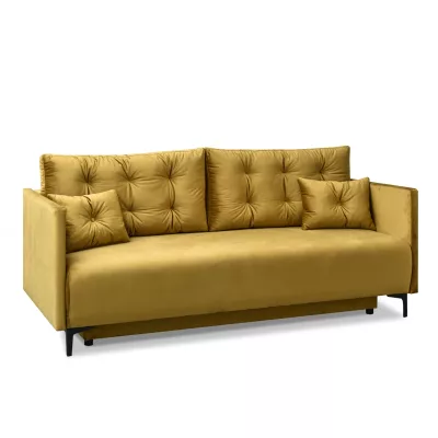 Sofa mit Stauraum NORGE - Gold/Schwarz