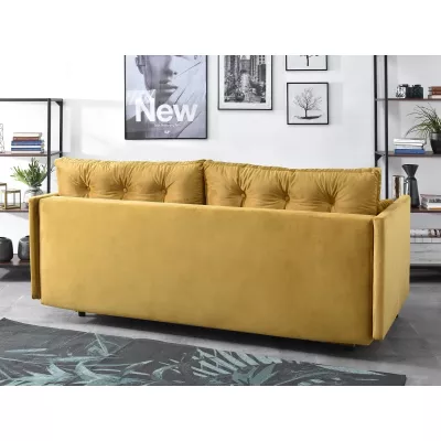 Sofa mit Stauraum NORGE - Gold/Schwarz
