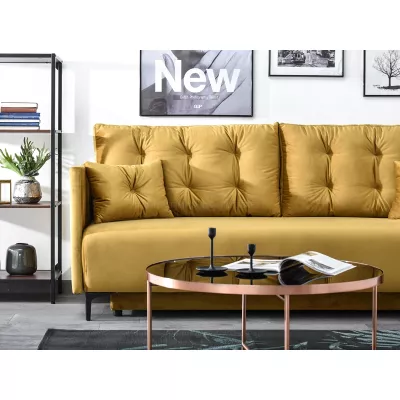 Sofa mit Stauraum NORGE - Gold/Schwarz