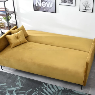 Sofa mit Stauraum NORGE - Gold/Schwarz