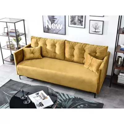 Sofa mit Stauraum NORGE - Gold/Schwarz
