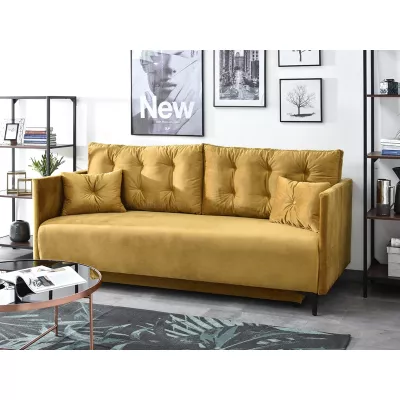 Sofa mit Stauraum NORGE - Gold/Schwarz